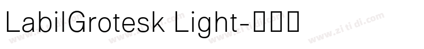 LabilGrotesk Light字体转换
